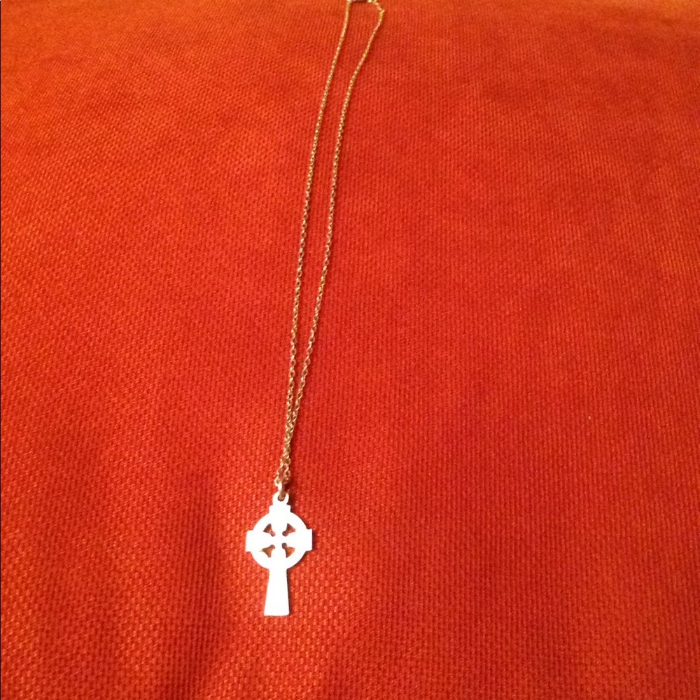 A  genuine cross 925k sterling silver necklace.